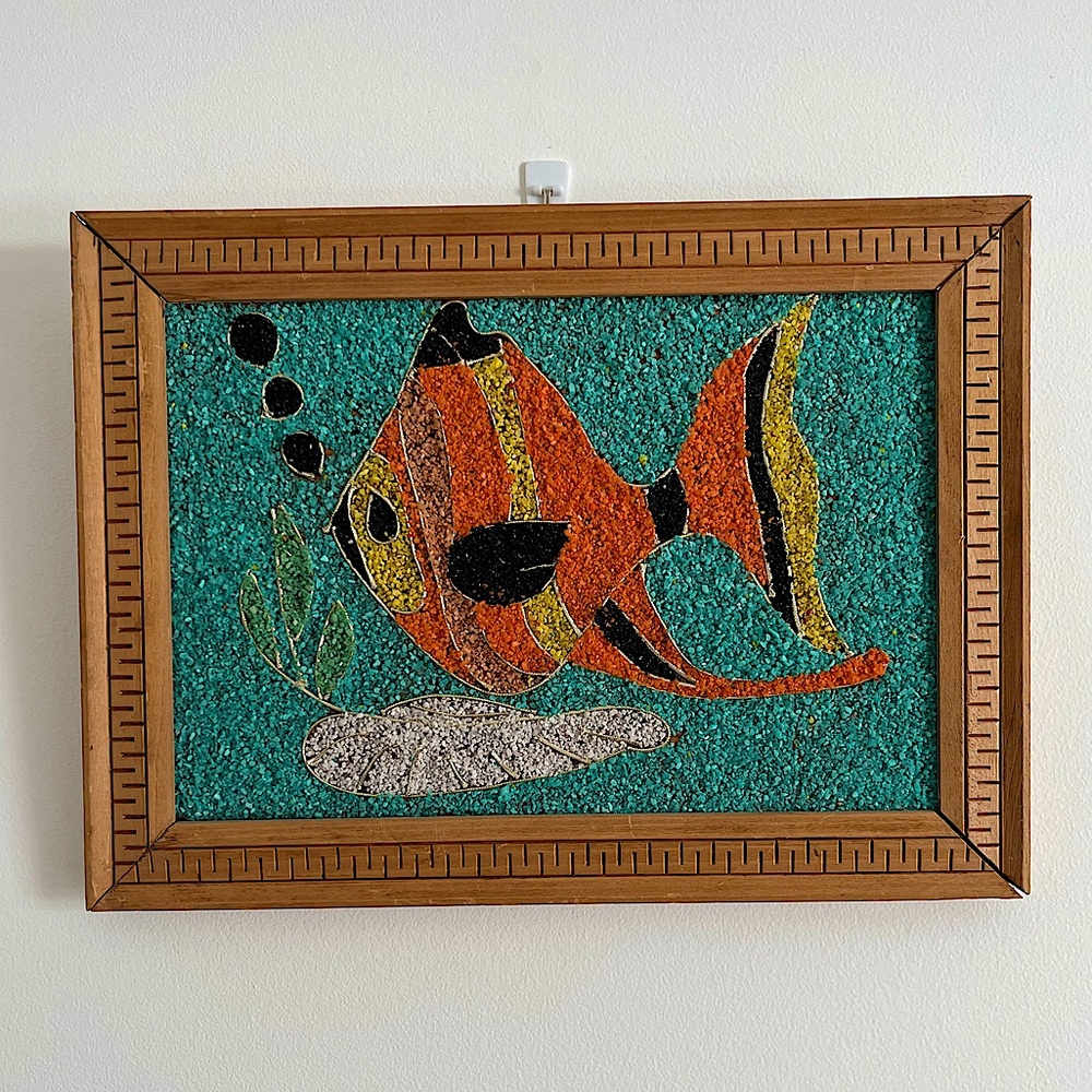Vintage Pebble Gravel Art